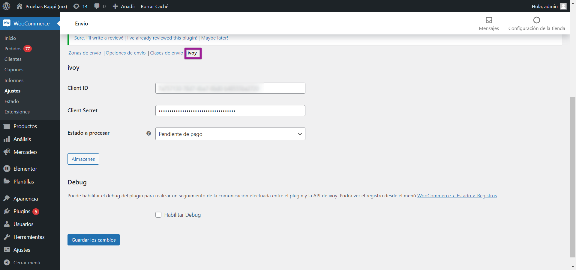 Configuracion