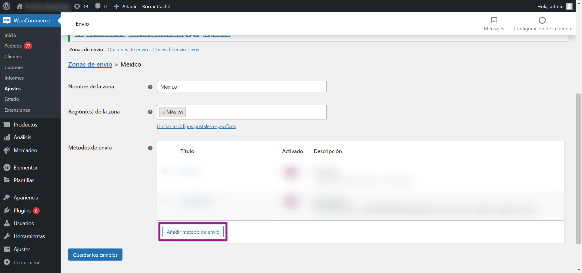 Configuracion