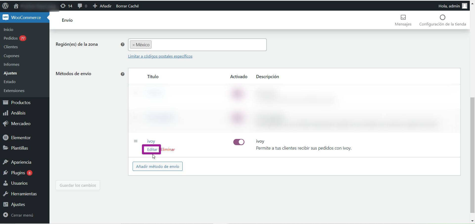 Configuracion